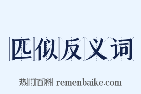 匹似反义词是什么意思的图片